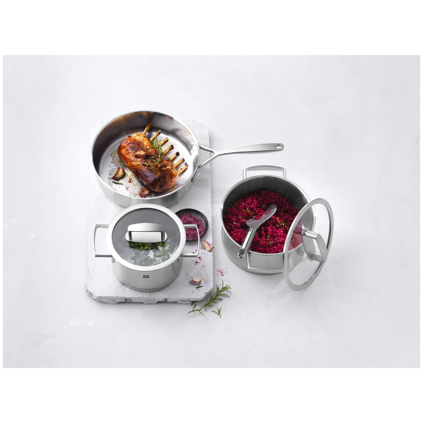 Zwilling Kochtopfset 3-tlg, 18/10 Edelstahl 4 Zwilling Kochtopfset 3-tlg, 18/10 Edelstahl – Bild 2